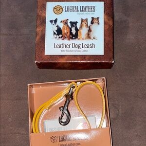 Logical Leather 12” Yellow Short Dog Training Leash Brand New in Box